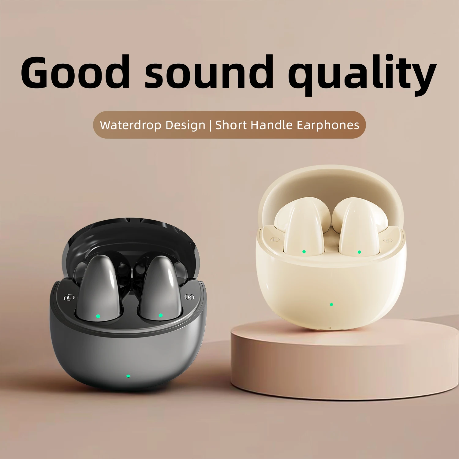 Wireless Earphone Noise Cancelling Bluetooth 5.3 Headphone Mic ENC with LED Display HD Call Earbuds Sports Waterproof Headset