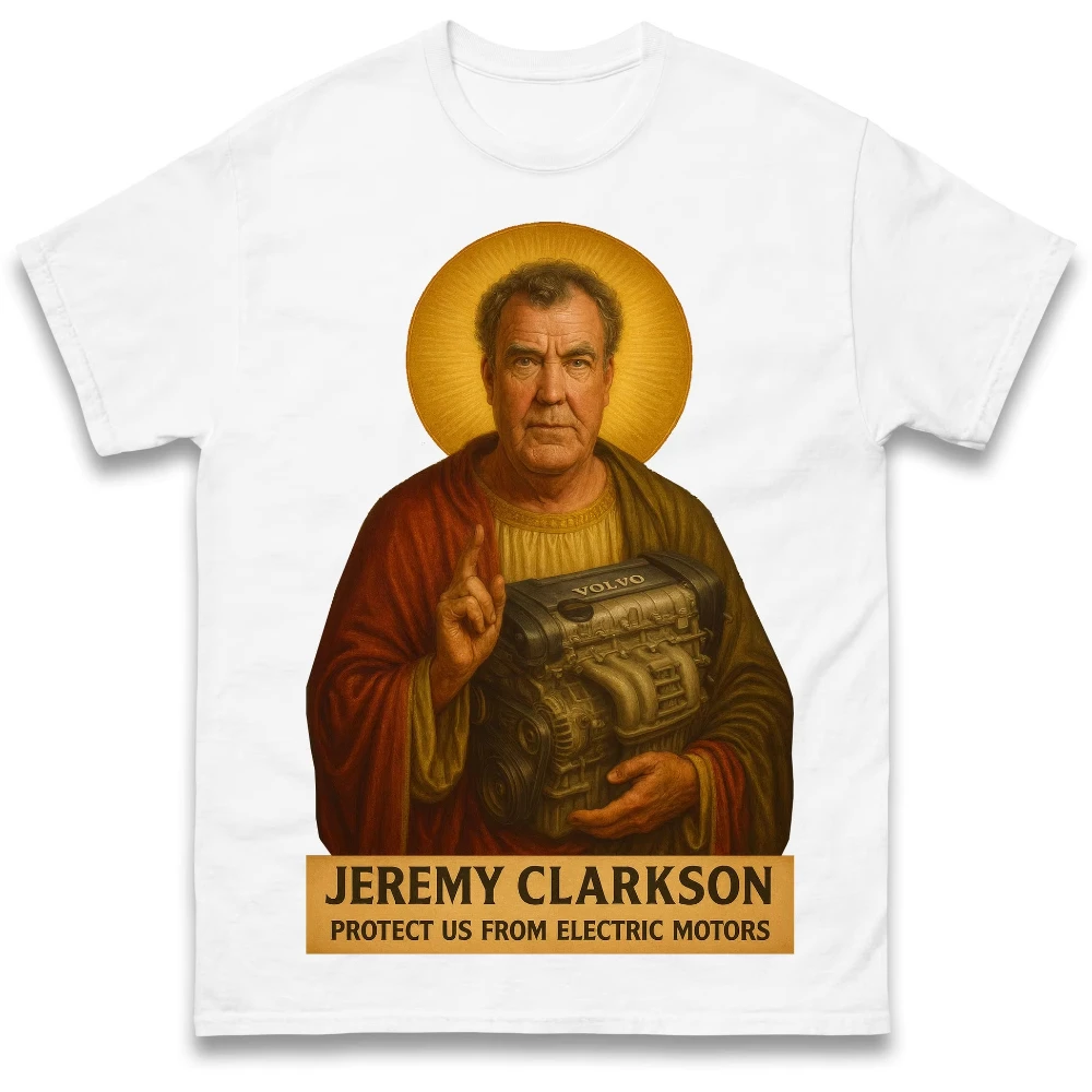 2026 Unisex Jeremy Clarkson Car Fan T Shirt Vintage Saint Style Engine Portrait Text Front Print Crew Neck Cotton Streetwear Tee