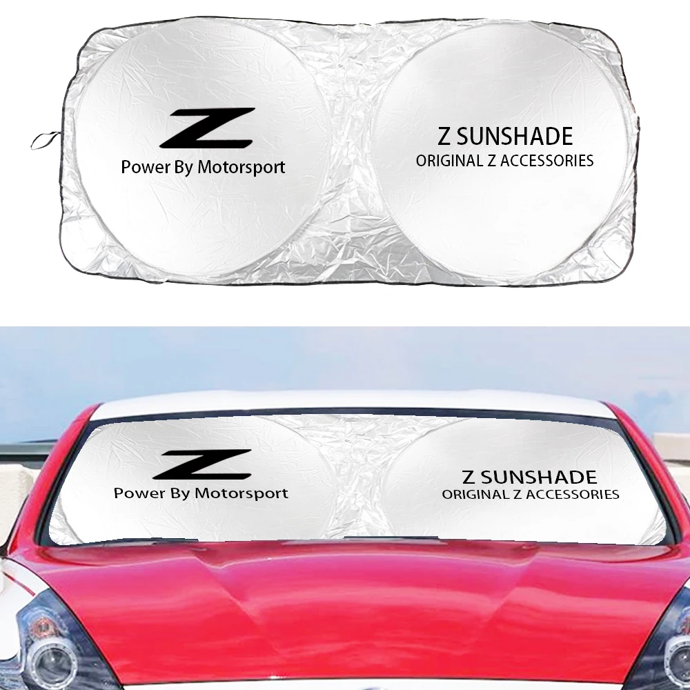 Car Windshield Sunshade Reflective Polyester Blocks Heat and Sun Foldable Sun Shield for Nissan 240ZX 280ZX 300ZX 350Z 370Z Car