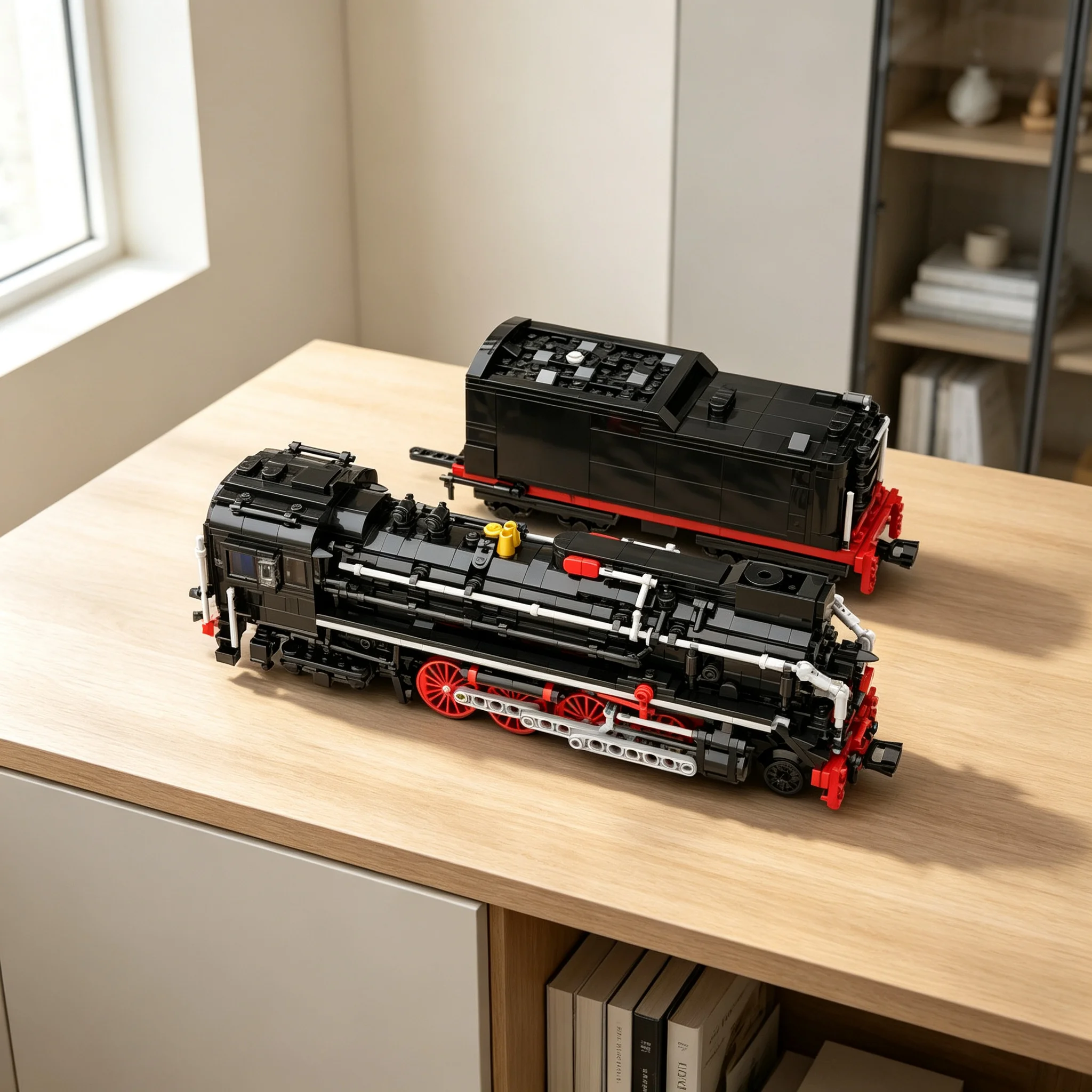 1471pcs MOC 1 48 China Railways JS Class 2-8-2 Mikado Power Functions Train Model Building Blocks Christmas Gift Toy Craft 3D