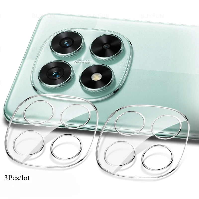 

3 Pcs Back Rear HD 3D Curved Glass Camera Lens Protector For Xiaomi POCO F7 Ultra/F7 Pro/C75/X7/X7 Pro