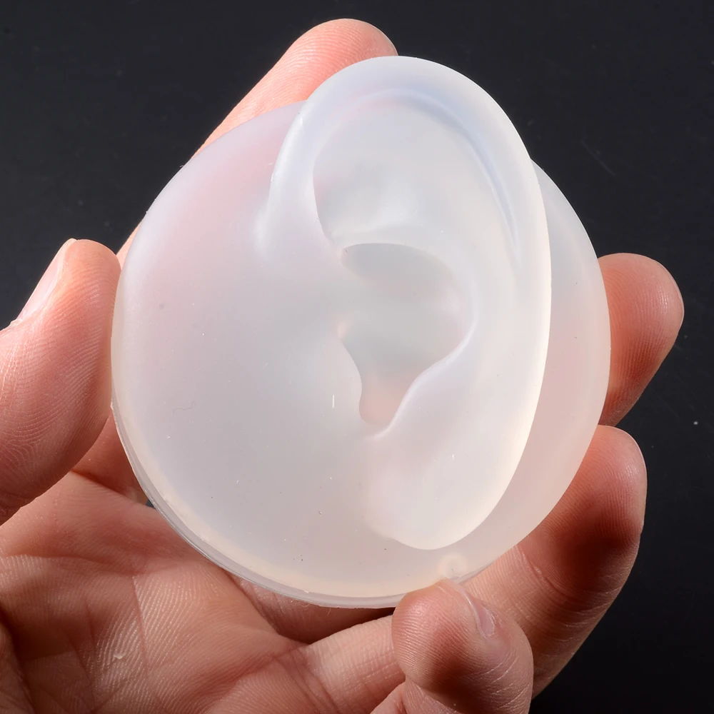 1PC Soft Flesh Color Silicone human Ear Model Display Puncture display simulation forTattoo Exercise jewelry teaching Tool