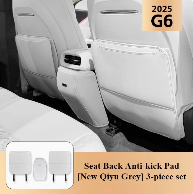 

For Xpeng G6 G9 2025 2024 2023 Leather Seat Back Kick Protector, Backseat Kick Mat Seat Cover Waterproof Armrest Box Anti Kick