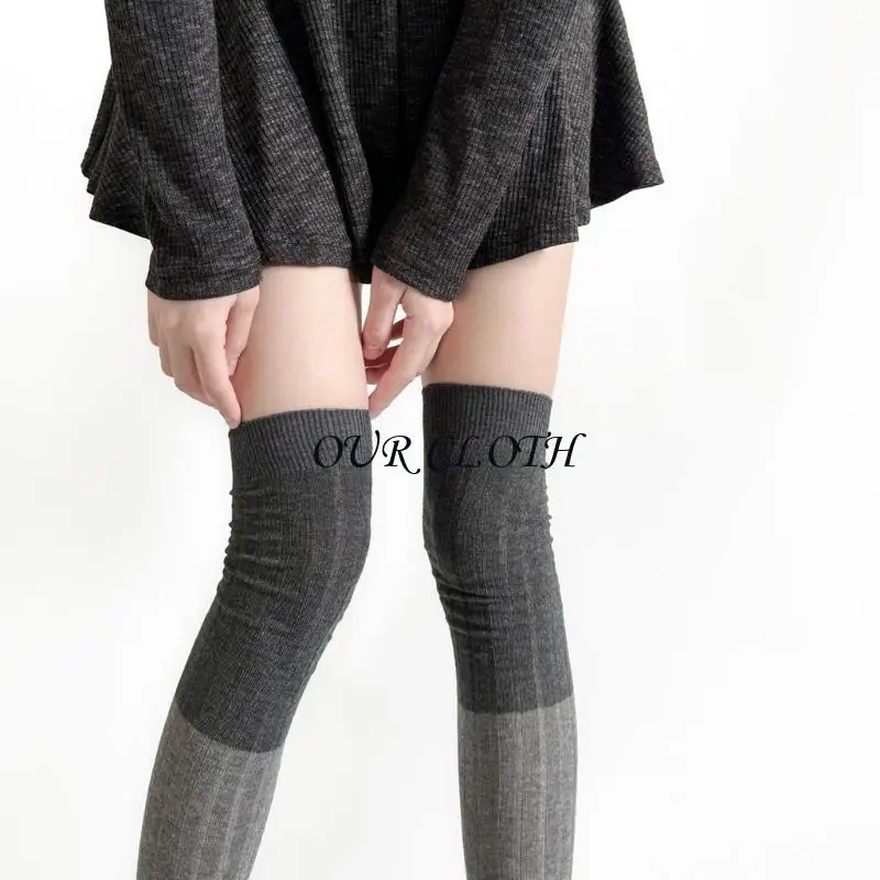 النساء مضلع فوق الجوارب الطويلة الحذاء الجوارب بلوك جوارب عالية أنبوب الحذاء جورب Y1AC #5