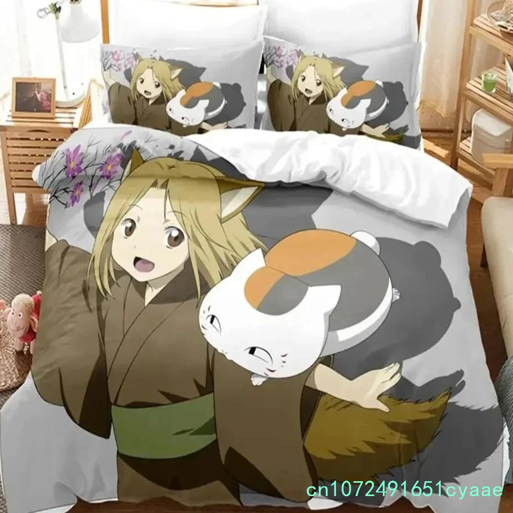 Anime Natsume Book Of Friends Nyanko Bedding Set Bedroom Soft Modern Bedspreads Comefortable Duvet Cover Quilt Cover Pillowcase