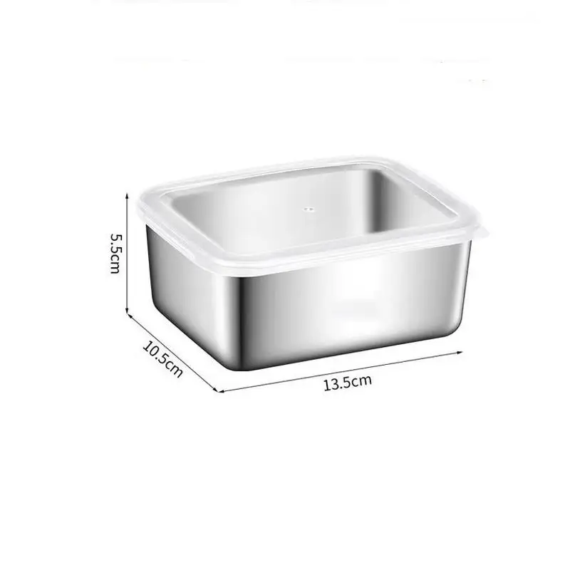 1PCS/2PCS Stainless Steel Food Storage Containers With Lids Leakproof Stackable Reusable For Camping Picnics School