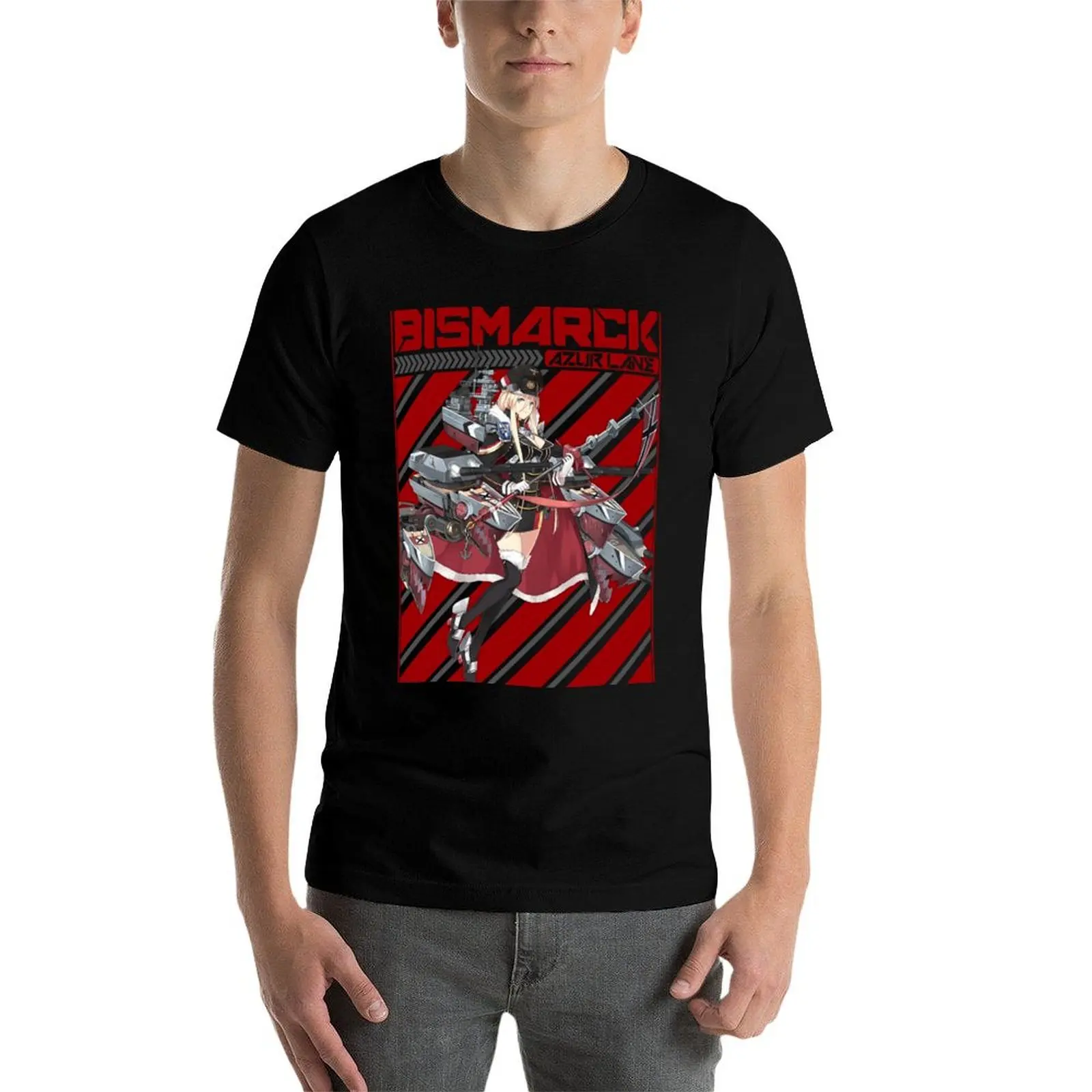 

AZUR LANE BISMARCK T-Shirt cotton t shirts high quality anime tshirt man graphic t shirt T-Shirt