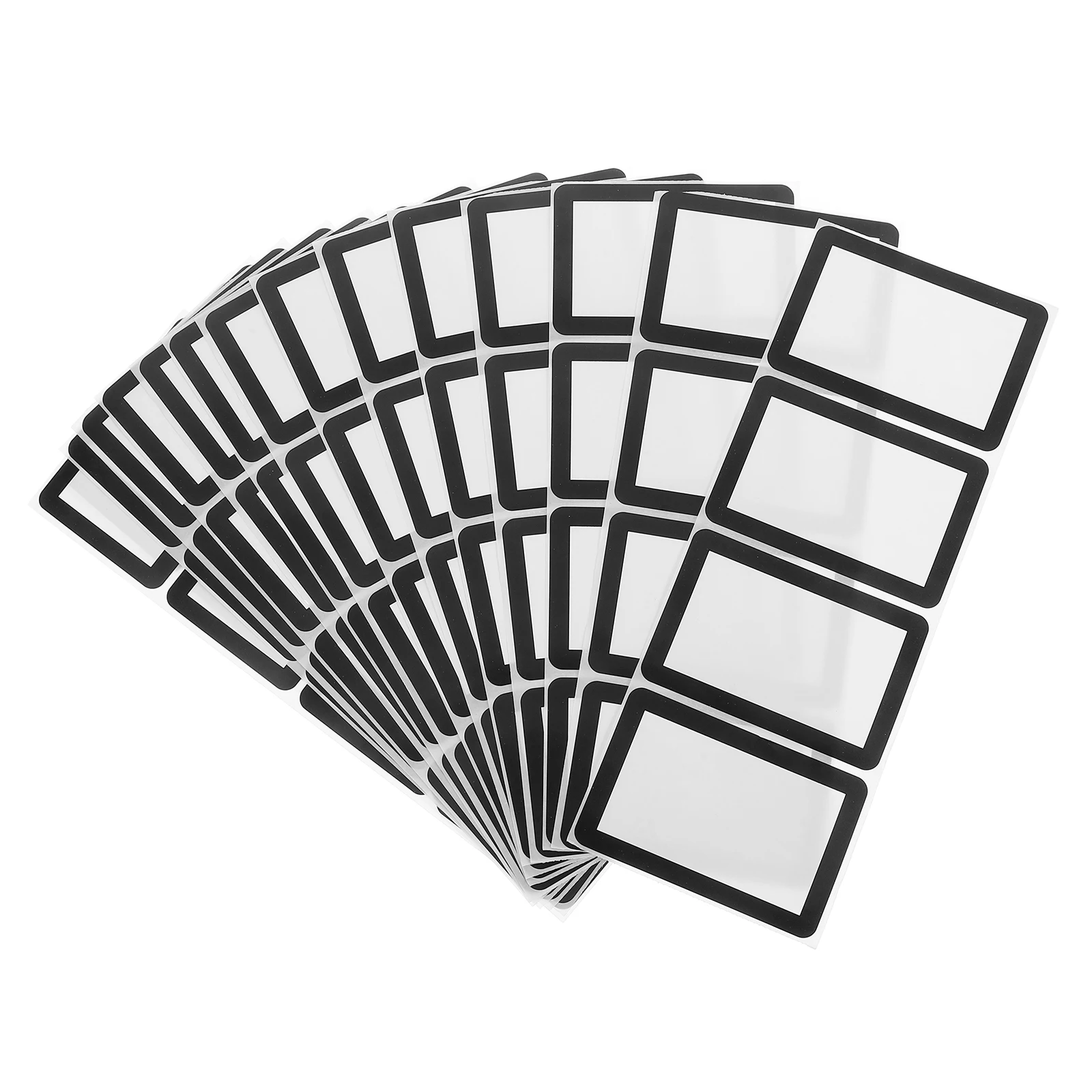 

60 pcs Name Labels Stickers Black Border Blank Copperplate Adhesive Tags for Kids School Supplies Office ganization Classroom