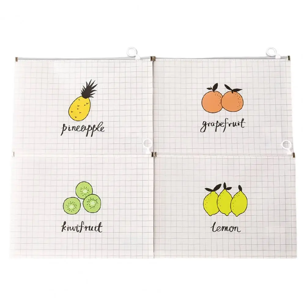 4Pcs Functional Zipper File Bags Portable File Bags Moisture Resistant Extra Large Zipper Bags  Organization