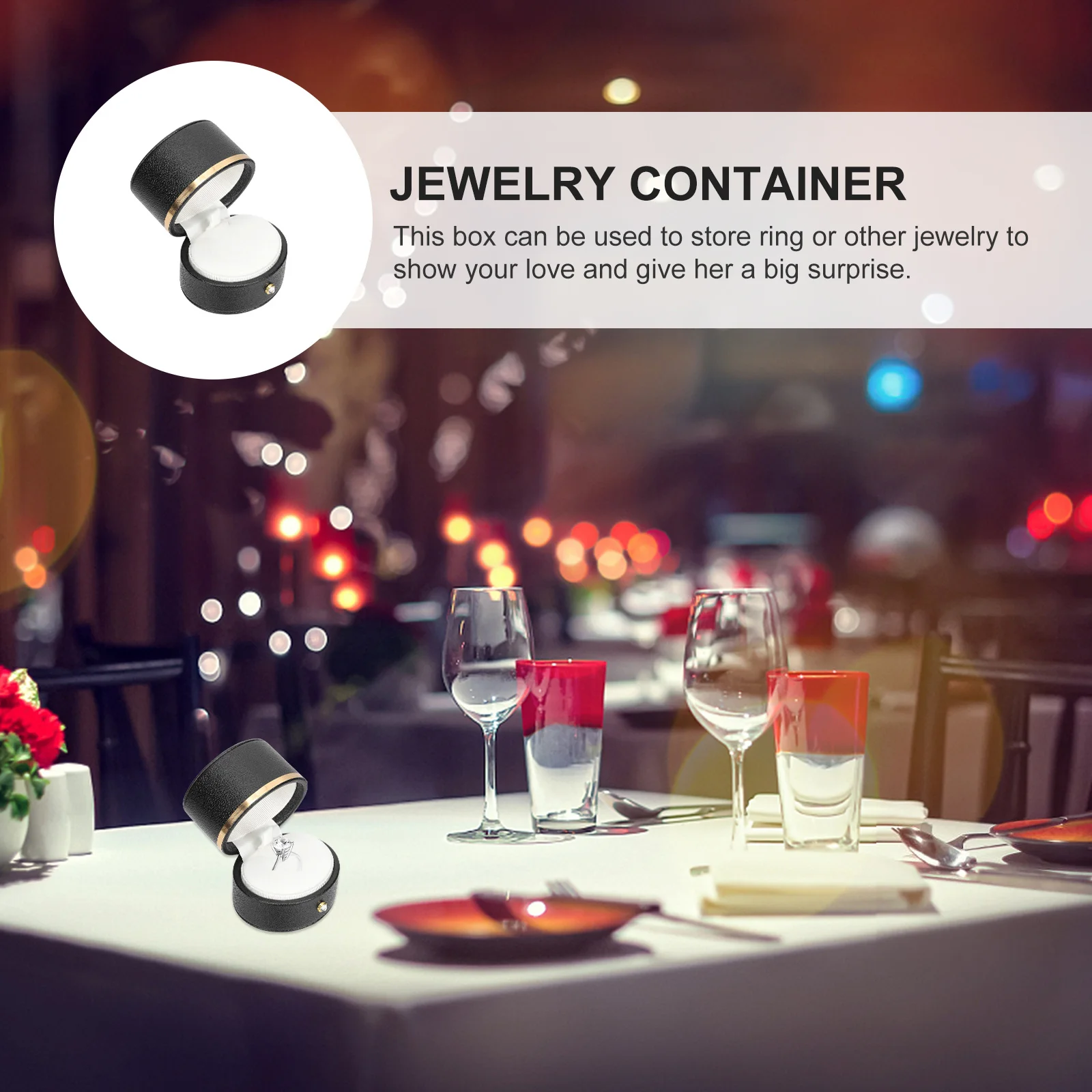 

1Pcs Sturdy Earring Storage Box Jewelry Container Simple Look Design for Earring Ring Bracelet Necklace Black Ear Studs Case