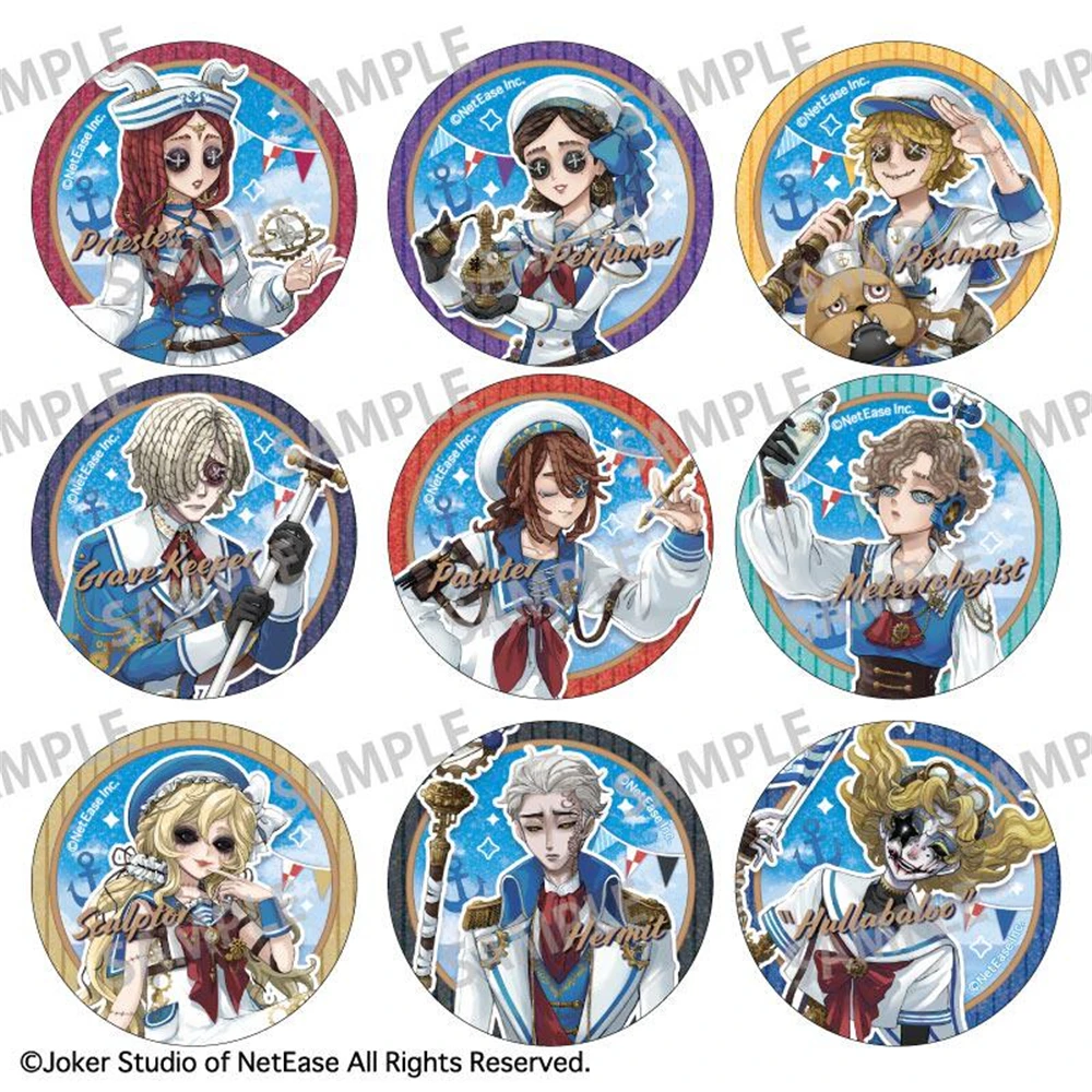 58mm Game Identity V Sailor Uniform‌ Vera Nair Galatea Windy Ford Cosplay COSTUME Badge Pin SPTE Tinplate Brooch﻿ Prop