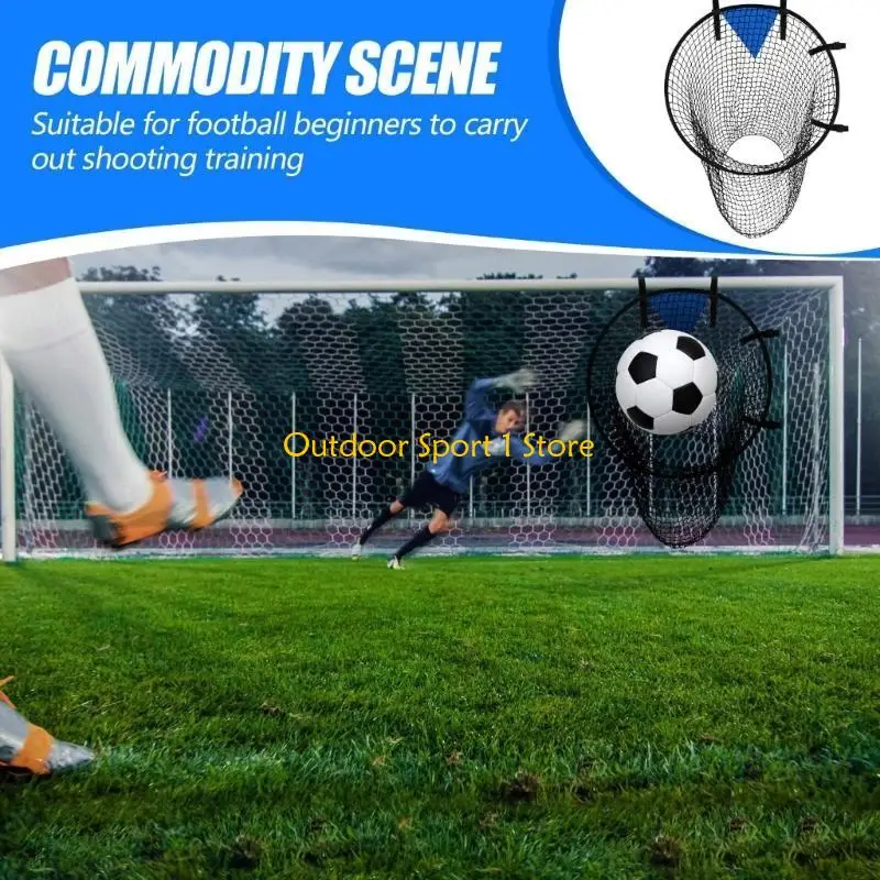 A0KA Football Training Tooting Targets Net Top Bins Fútbol Objetivos Objetivos Net Neta plegable Net Almacenamiento