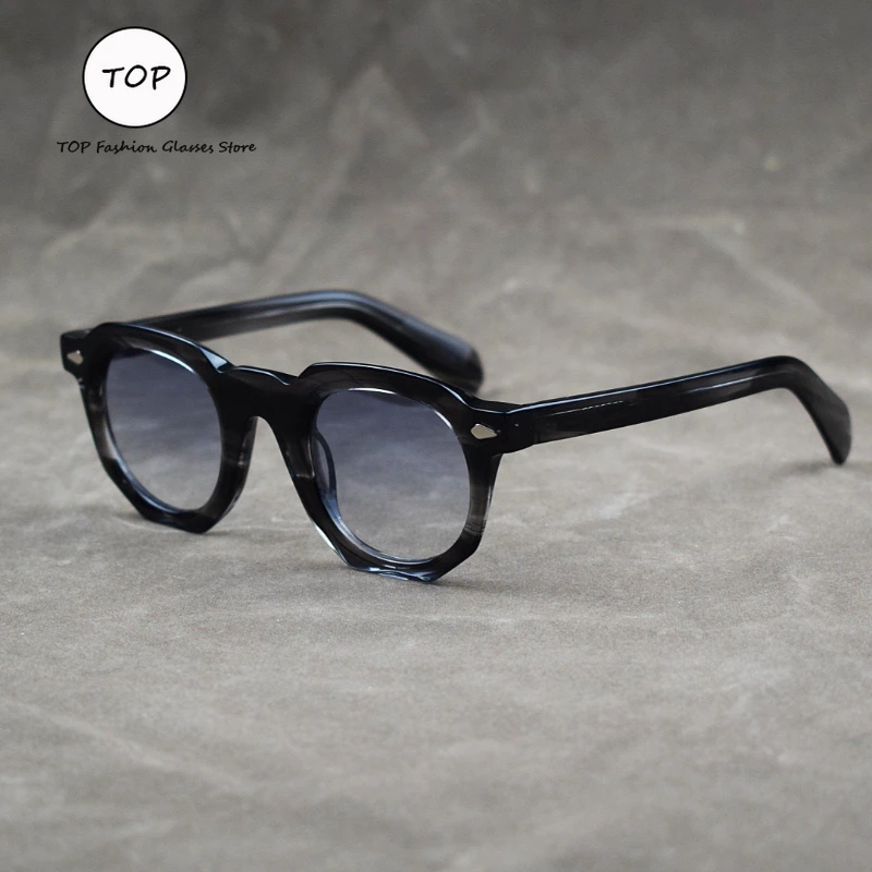 

Fashionable oval thick-framed women's sunglasses retro board men's glasses UV400 UV protection, suitable for myopia 2025