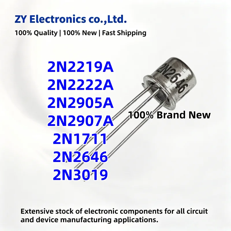 【5/10PCS】2N2907A 2N2219A 2N1711 2N2222A 2N2905A 2N2646 2N3019 TO-39 Gold Sealed Transistor NEW
