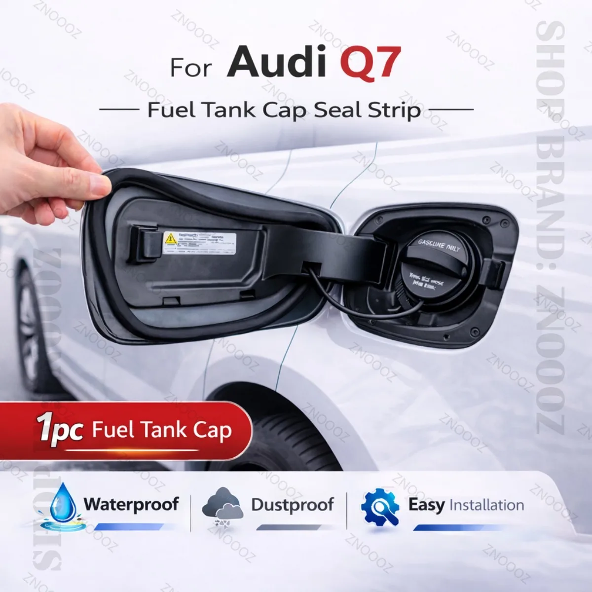 

Car Seal Strip Rubber Double Layer Dustproof Waterproof Sealing Protector Gas Cap Trim 1pc Fuel Tank Cover For Audi Q7