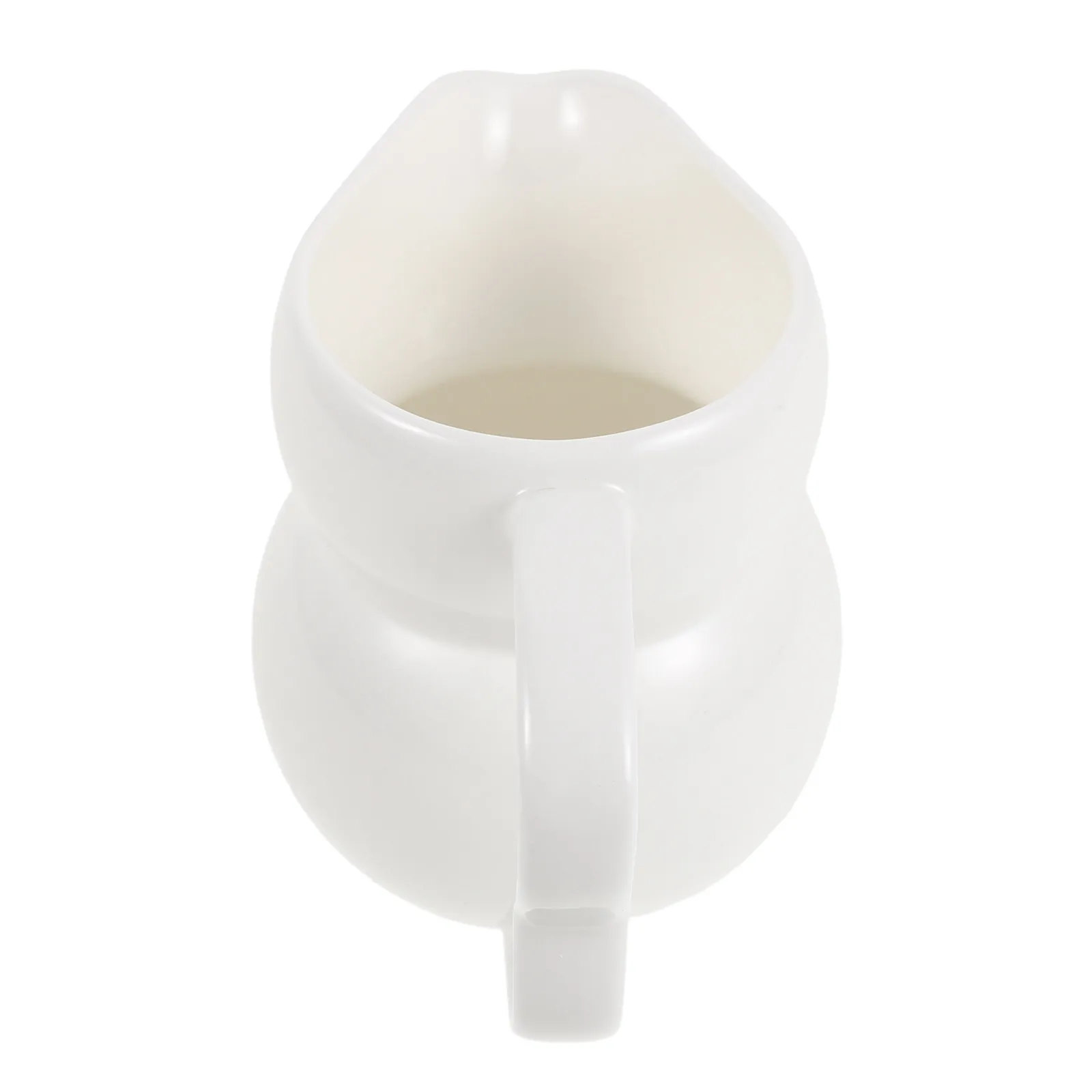 Jarra de cerámica de 420 ml con boquilla de precisión, sin goteo, para servir salsa, café, leche, salsa de carne y salsa de soja