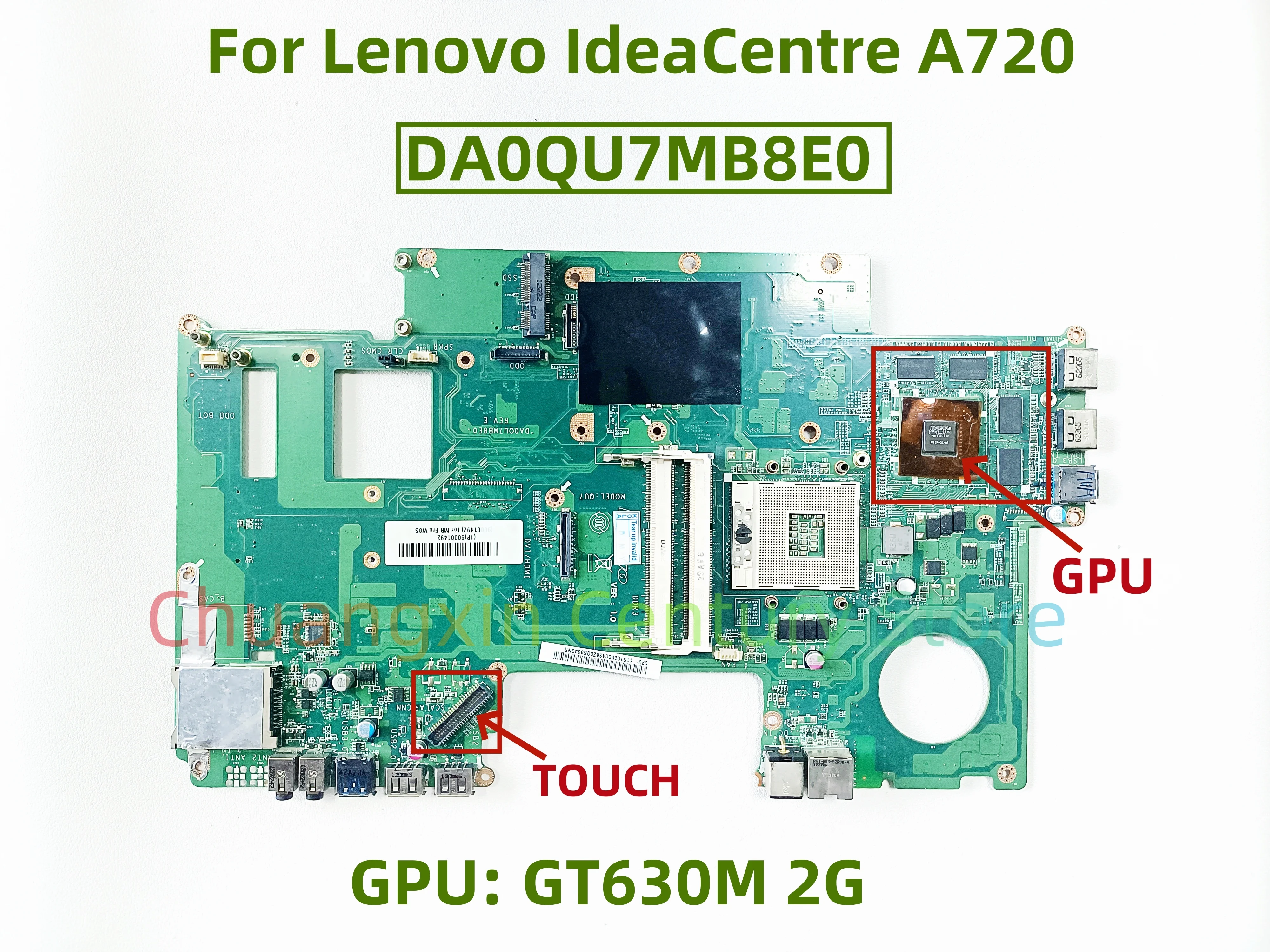 DA0QU7MB8E0 motherboard suitable for Lenovo IdeaCentre A720 all-in-one HM76 GPU: GT630M 2G 100% test ok delivery