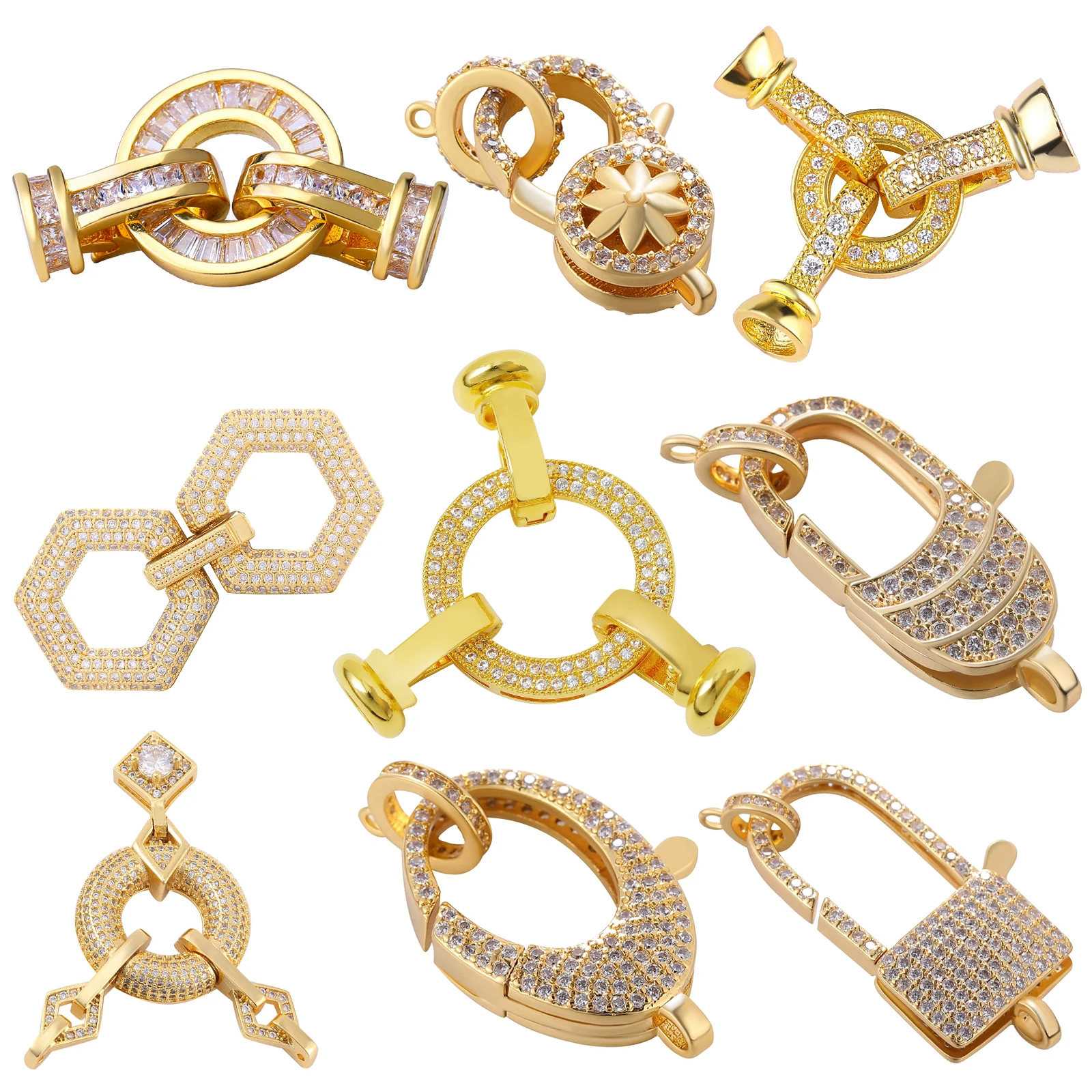 Juya DIY perlas hallazgos sujetadores decorativos suministros tornillo langosta cierre accesorios para mujeres costura cuentas fabricación de joyas
