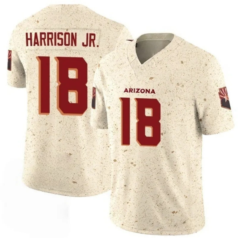عرض ساخن لعام 2026 مطبوع ثلاثي الأبعاد # 18 هاريسون جونيور. تي شيرت جيرسي بأكمام قصيرة ورقبة على شكل حرف V لكرة القدم الأمريكية، ملابس مناسبة للتدريب اليومي #1