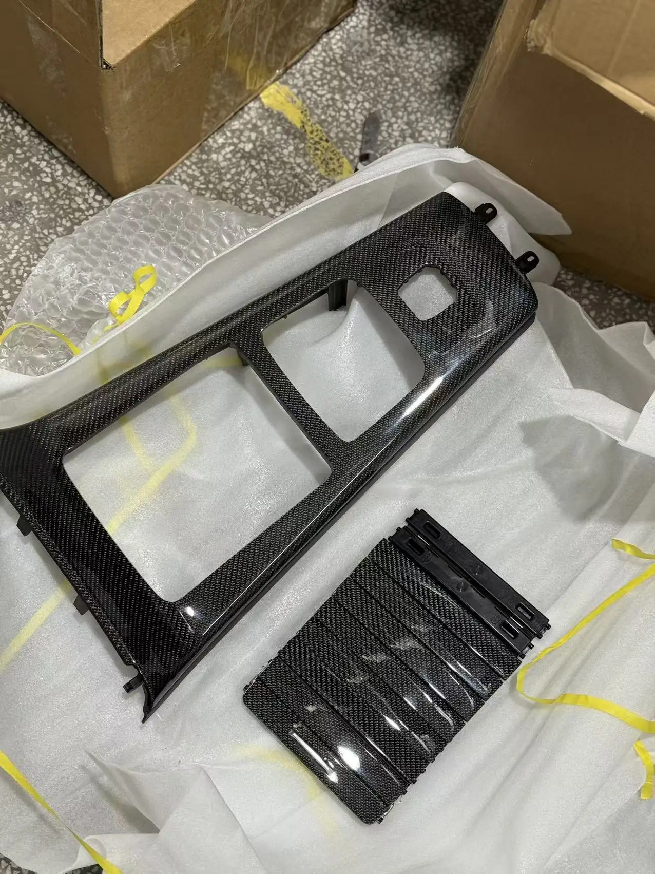 For Mercedes-Benz A-Class/CLA  W177 Real carbon fiber replacement central control gear panels modifie interior patch