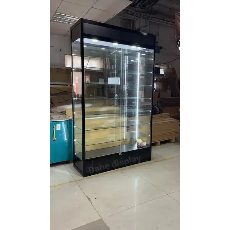 Custom. Modern Boutique Display Show And Aluminum Display Cases For Jewelry Lockable Glass Showcase Display Cabinet