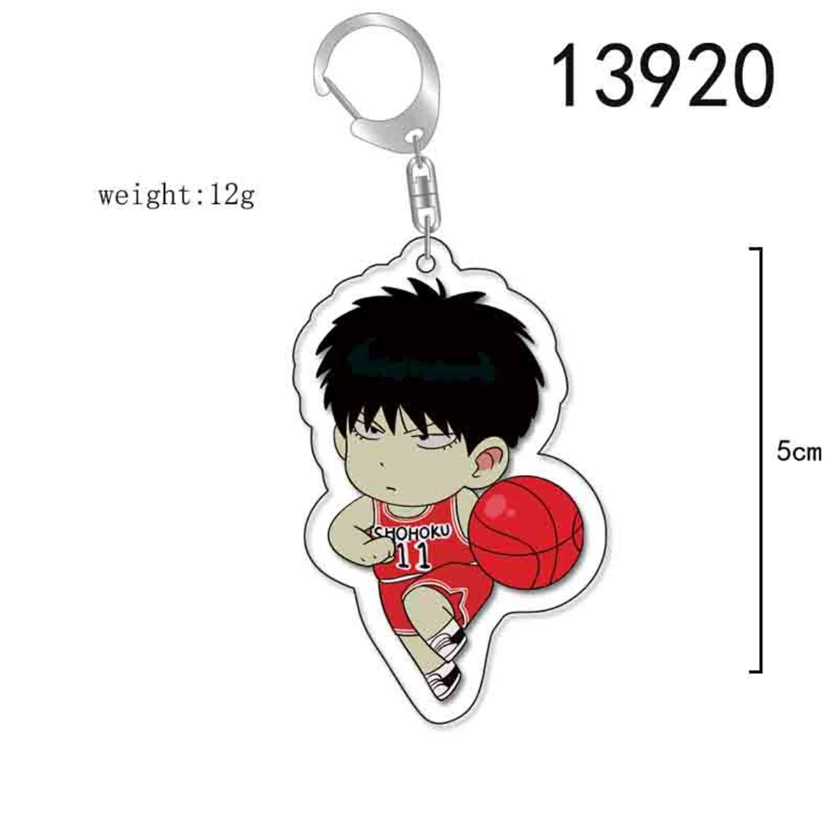 Porte-clés en acrylique Anime - Pendentif personnage de dessin animé Slam Dunk y2k, adapté aux sacs et aux clés, cadeaux de cosplay Cadeau parfait pour les fans