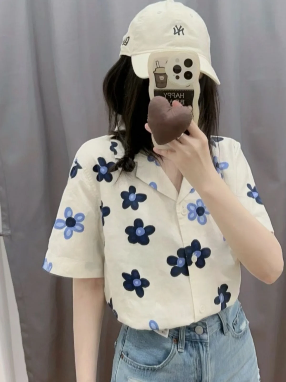 

Летний топ из хлопка и льна с принтом, с открытым воротником, свободного кроя, с растительным узором, для пляжного отдыха, женский