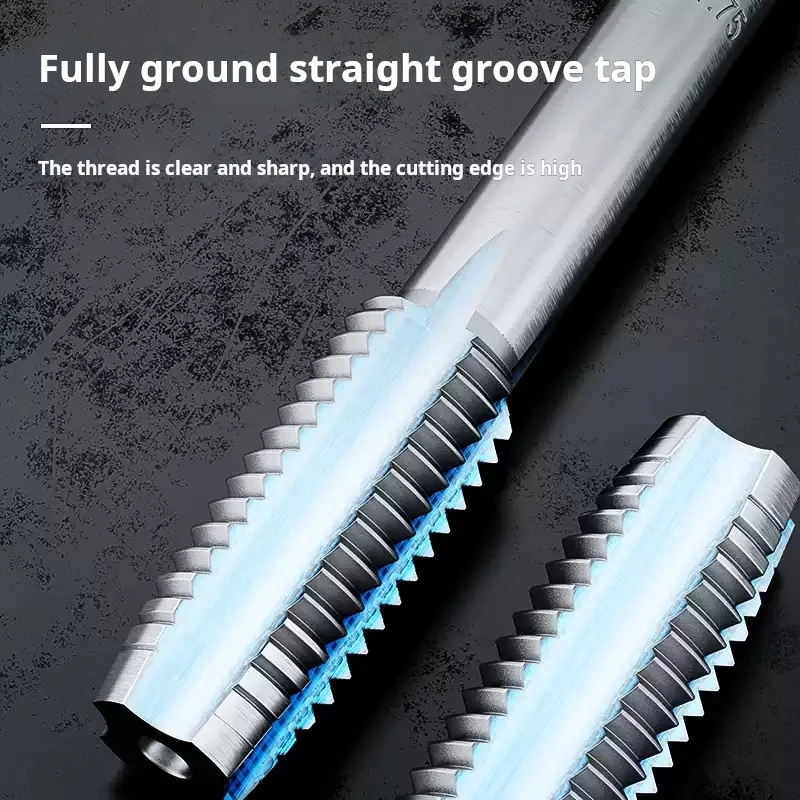 HSS Right Hand Thread Tap Machine Plug Tap Metric Screw Drill Thread Tool Set M2-M14 Hand Tools for Precision Machining