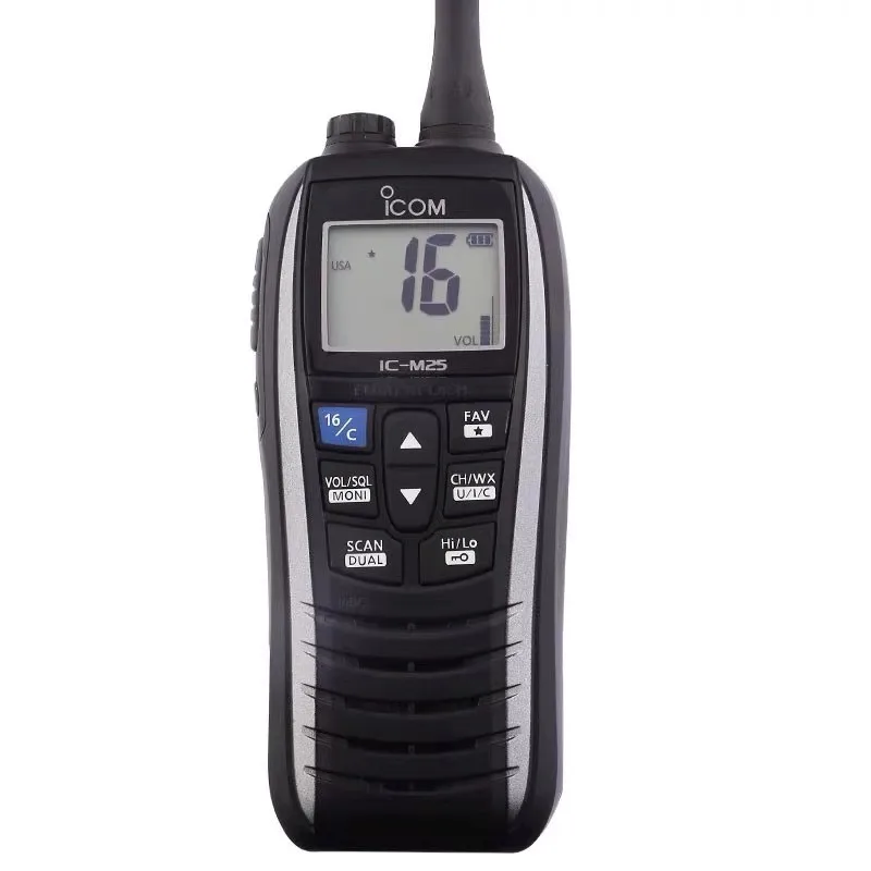 Nouveau! IC-M25 émetteur-récepteur VHF Radio Marine flotteur IPX7 navire de mer talkie-walkie IC M25 Radio bidirectionnelle interphone étanche portable