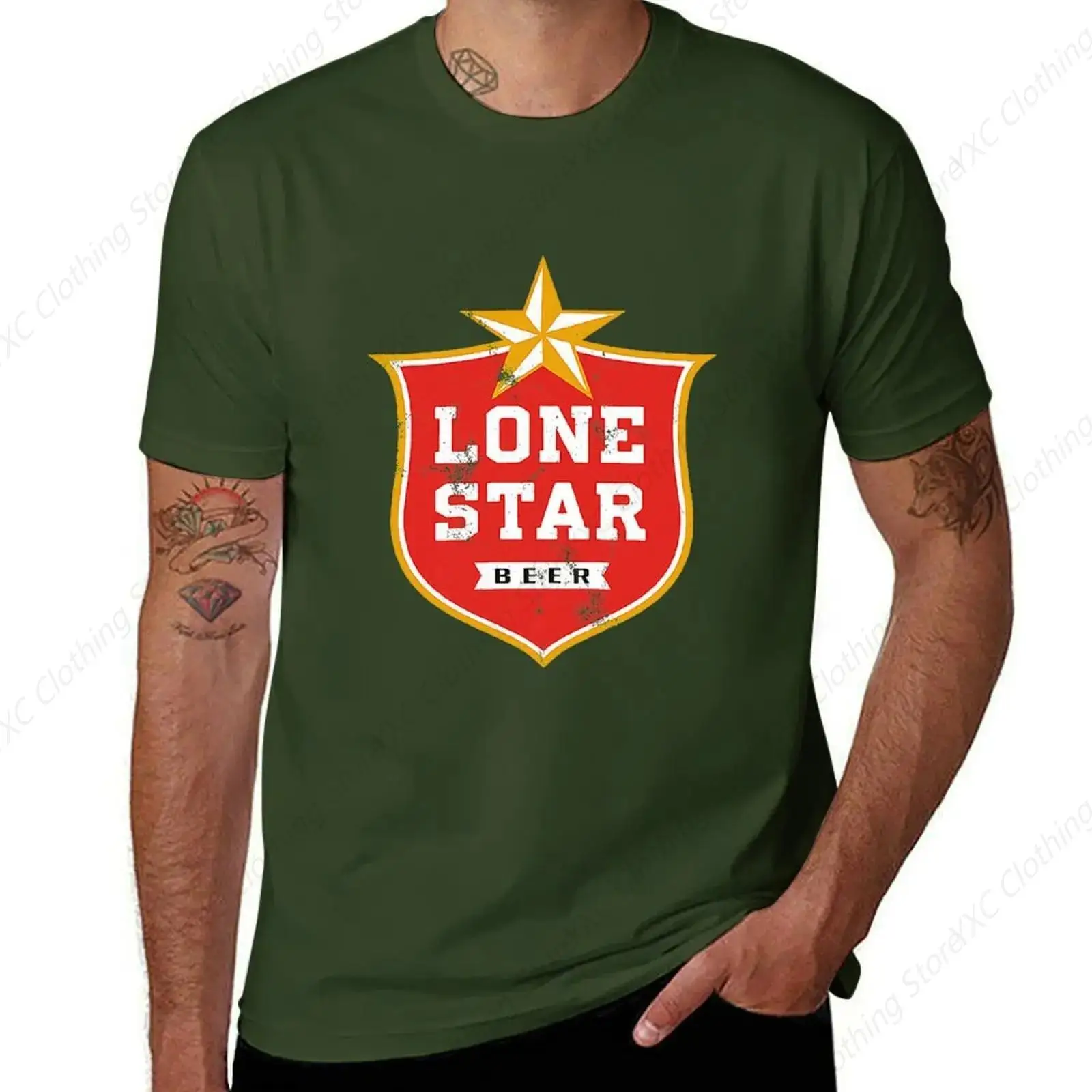 Lone Star men's T-shirt- Short Sleeve Crew Neck Soft Fitted Tees S - 6XL Fresh Classic Basic Tshirts