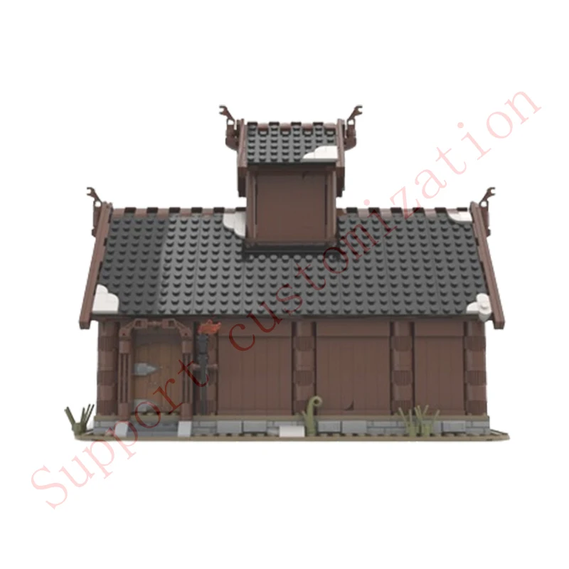 Bloco de construção de pequenas partículas para crianças, casa medieval, Street View Puzzle, brinquedo DIY, modelo spot, Cr