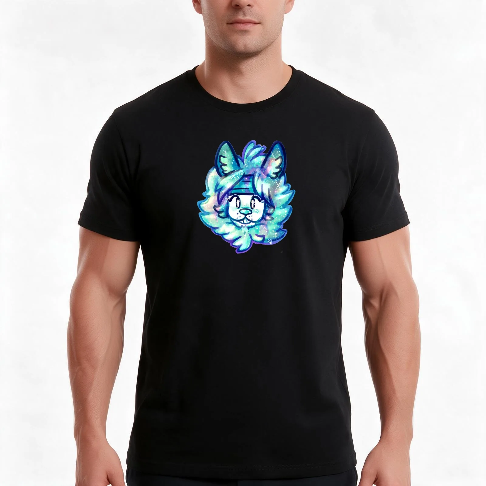 Commander Meouch T-Shirt, Summer Casual Cotton Tee, Oversized Streetwear Tops, Vintage Graphic Print, Loose Fit Short Sleeve