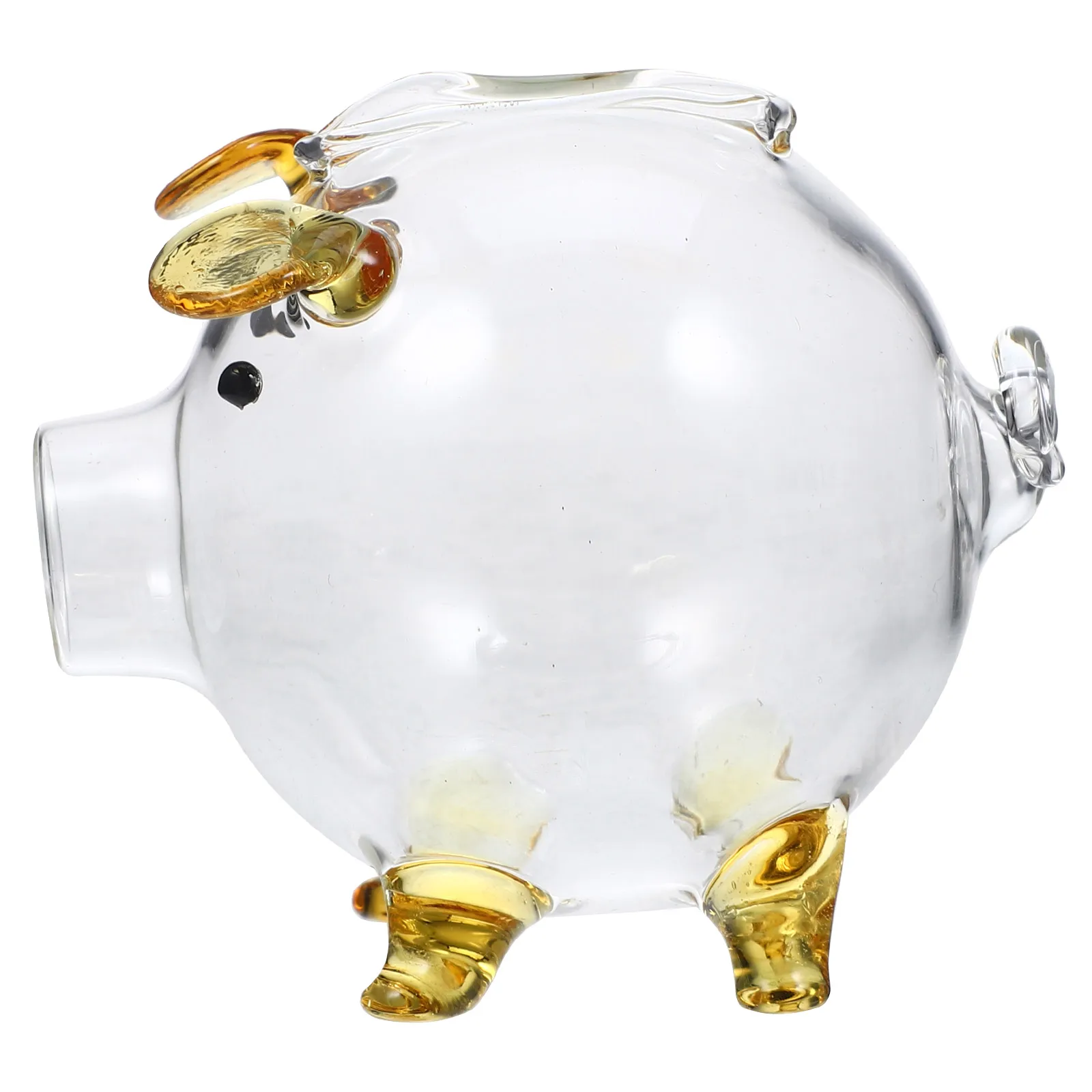 

High Borosilicate Glass Clear Piggy Bank Transparent Pig-Shaped Money Box Cute Desktop Savings Jar Piggy Bank Glass Money Box