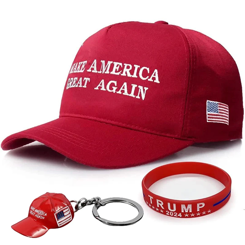 Make America Great Again Slogan Trump Republican Baseball Cap 2024 Republican Embroidered Hat Wholesale 45-47 Baseball Cap