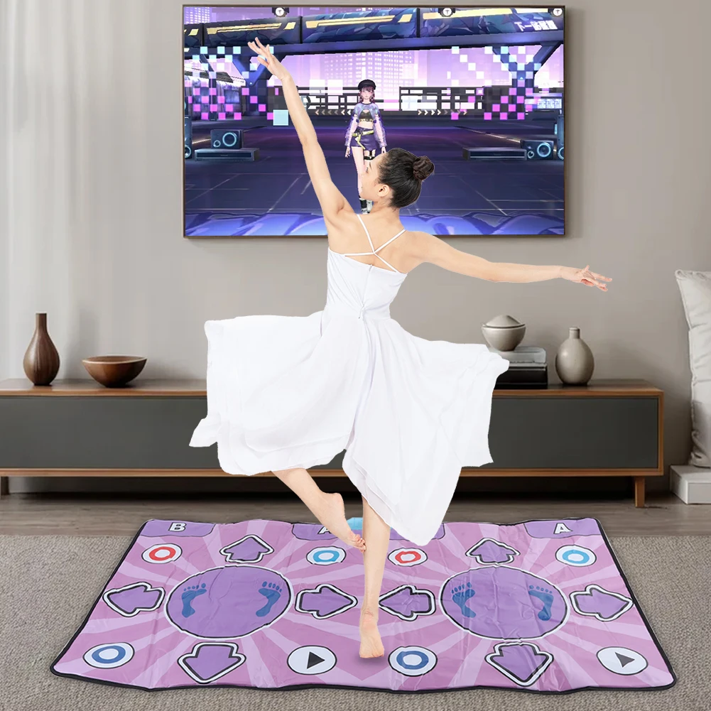 

Музыкальный танцевальный коврик двойного пользователя, танцевальный напольный коврик с датчиком движения 100, музыка 60, сенсорные игры, музыкальный ковер для фитнеса для ТВ, компьютера