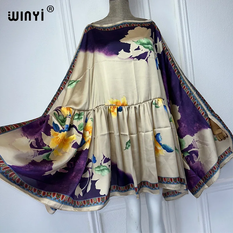 WINYI African elegant dress beach outfits women Beach Wear Bikini Cover up Robe summer clothes for women party long dresses