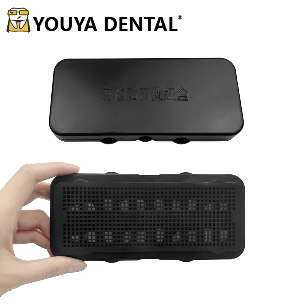 20 Holes Patch Tooth Box All Ceramic Veneers Dental Veneer Pretreatment Patch Denture Retainer Box Arrangement Cleaning Case