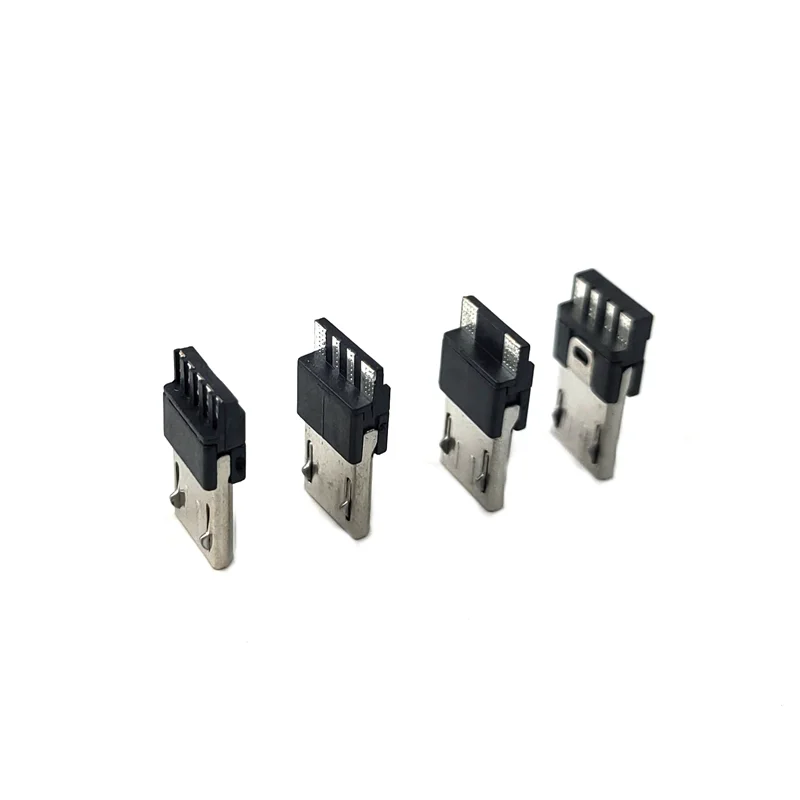 10pcs/lot  2P/4P/5Pin Micro USB Jack USB Plug Male Connector Port Jack Tail Sockect Plug Terminals For Samsung Huawei DIY