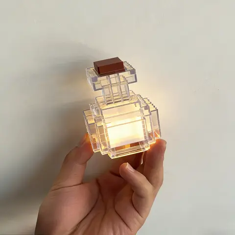 Mini MC Game Night Light Change Color Liquid Medicine Bottle Model Type C Rechargeable Game Room Atmosphere Decoration Toy Gift