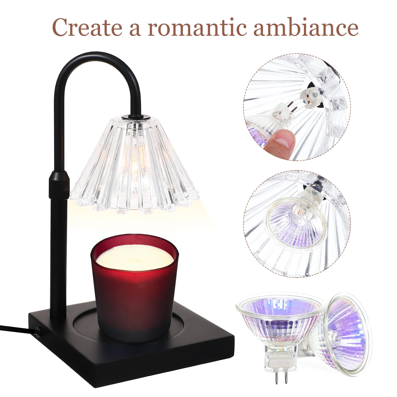 Warmer Lamp Lamp Warmer with Timer Adjustable Brightness Us Plug Electric Wax Melter for Home Aromatherapy
