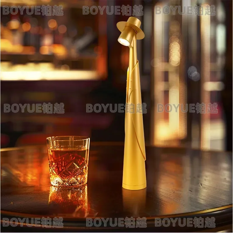 Creative Spanish Style Night Light Portable Rechargeable Desk Lamp High Foot Ambient Lighting for Living Room Dining Table