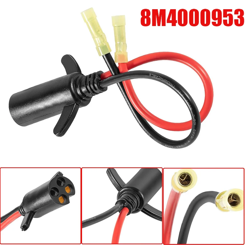 

8M4000953 Trolling Motor Guide Power Plug, 2-Prong, Connects with 50A,12V/24V/36V Trolling Motors Male Female Trolling Motor