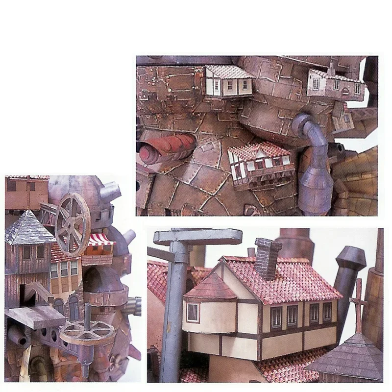 Château en mouvement de Howl 50cm, bricolage 3D, maison en papier fou, modèle de Puzzle, carte éducative faite à la main, ensembles de construction, scènes d'anime cadeaux