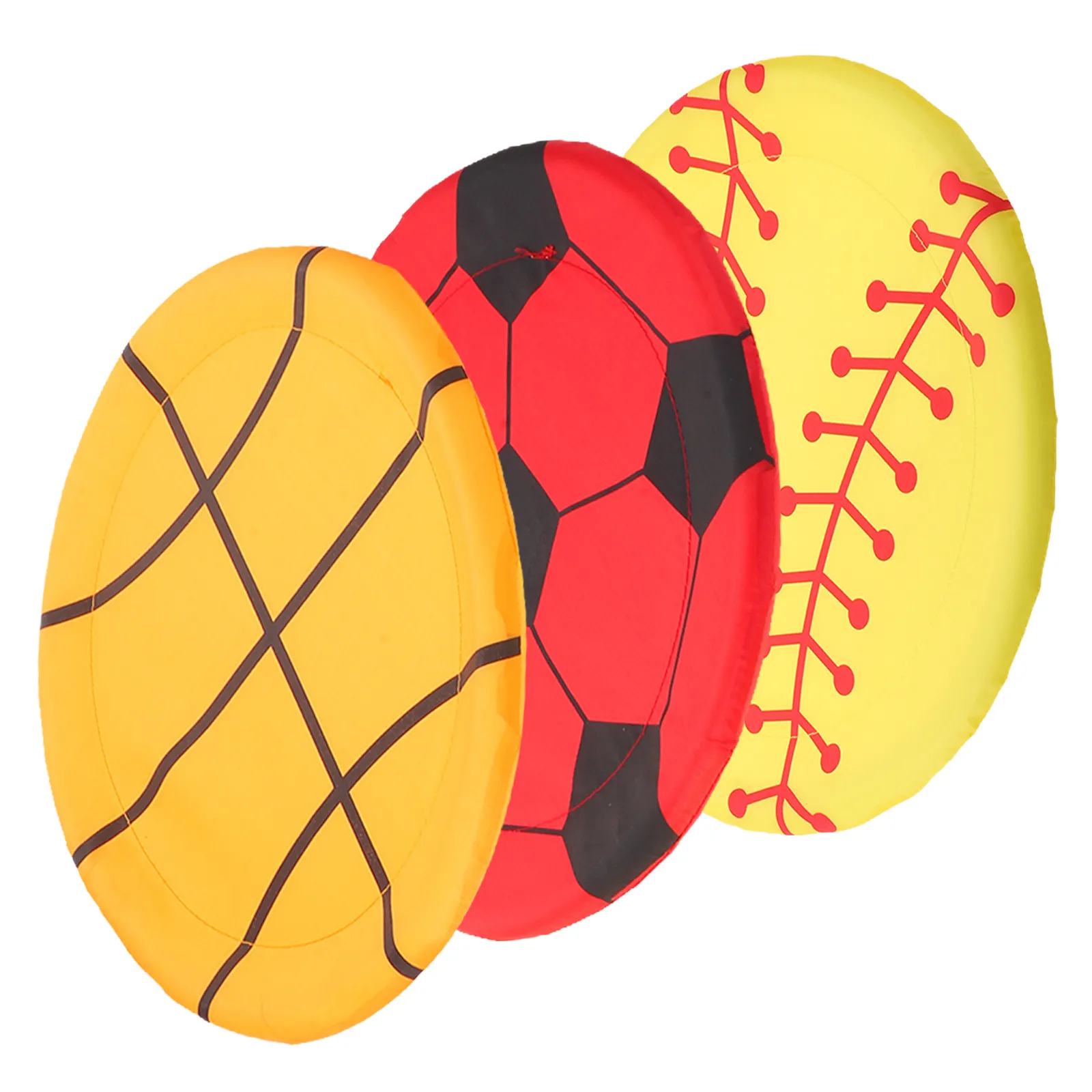 

3Pack Soft Fabric Flying Discs Flexible Toss Flying Disc Set 10 Inch Bright Colors Safe Indoor Outdoor Game Discs Summer Beach