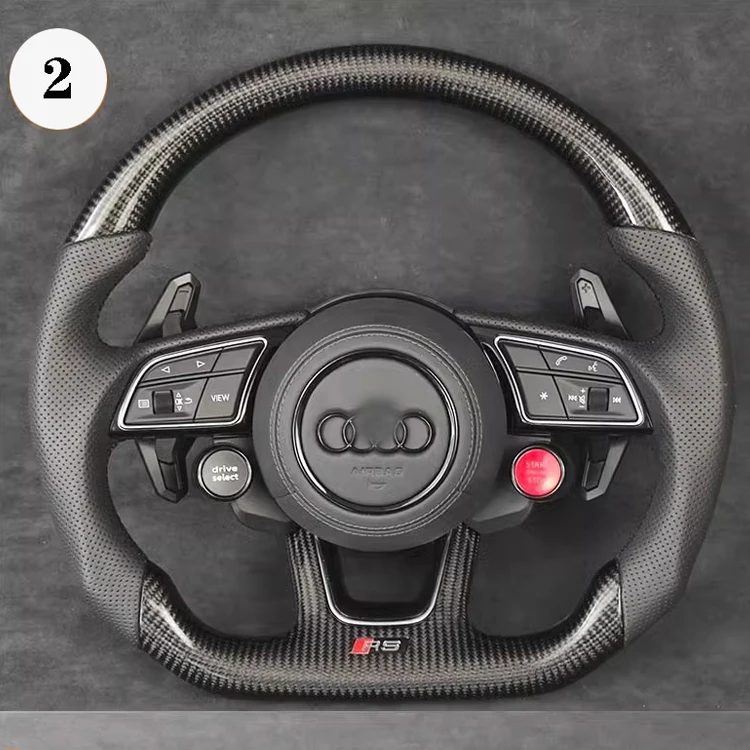 Chinese Made Premium Quality Customized Carbon Fiber Steering Wheel Auto Accessories Suitable For Audi Rs3 Rs4 Rs5 Rs6 Rs7 S5