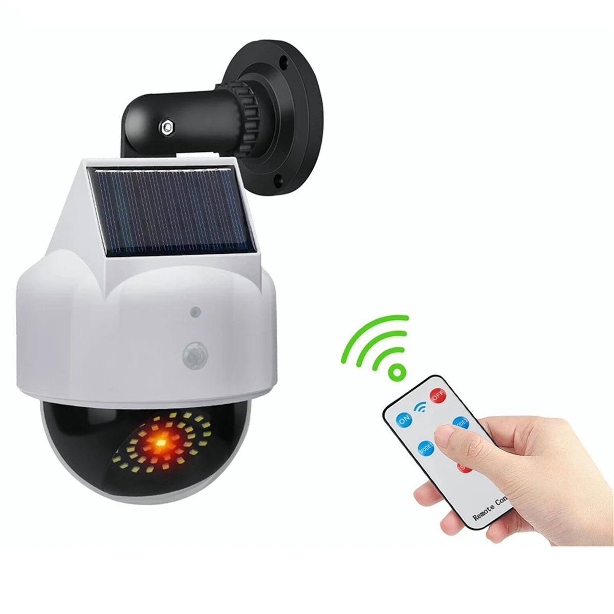 

New Simulation Camera Solar Flood Light with Motion Sensor Remote Control Waterproof LED Bright Security Lights