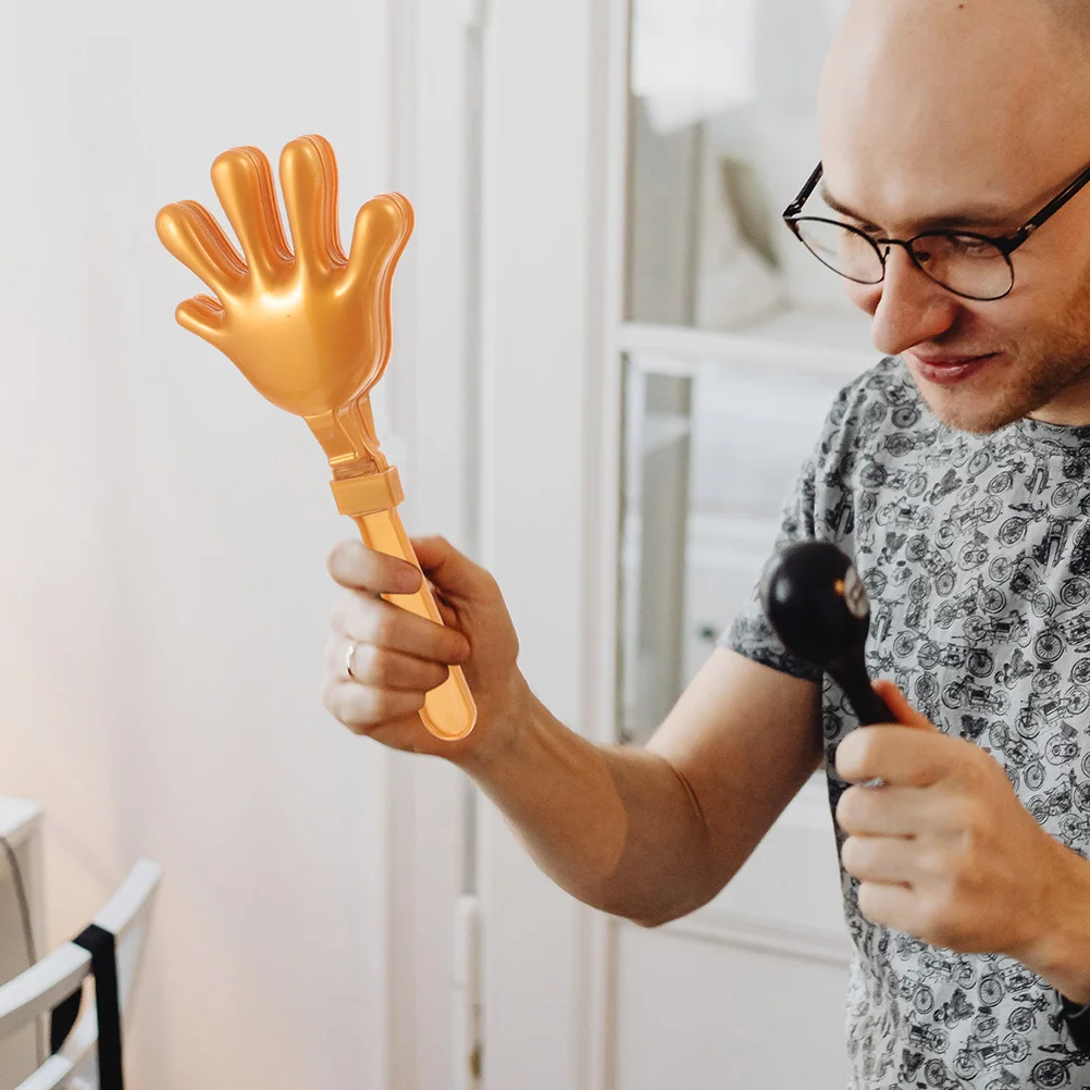 

2Pcs Hand Clapper Noisemaker Plastic Reusable Cheering Tools for Sporting Events Party Supplies Carnival Decorations