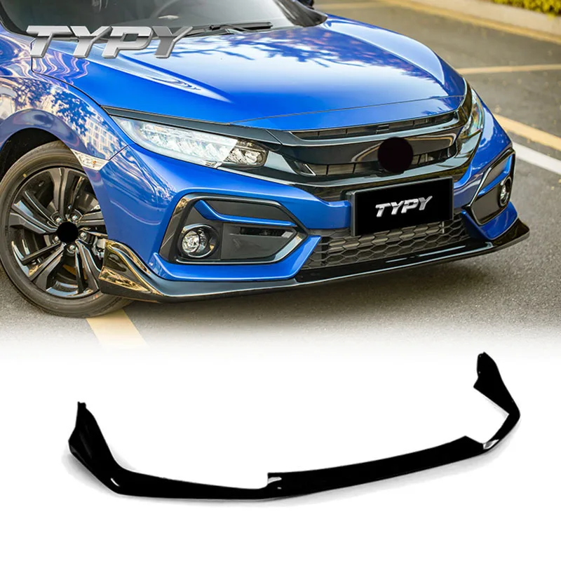 Car Accessories Front Bumper Lip Spoiler Side Splitter For Honda Civic 10th Gen Hatchback