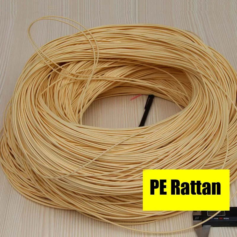 500g Round PE Rattan Material Roll Home Handmade Weaving Plastic Rattan Knit Repair Chair Table Basket Decor