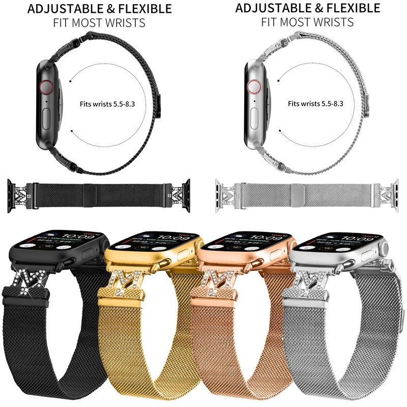Milan Loop Strap for Apple Watch 46mm 42mm 49mm 45mm 41mm 44mm 40mm Magnetic Belt for IWatch Ultra 2 Series 10 9 8 7 6 SE 5 4 3